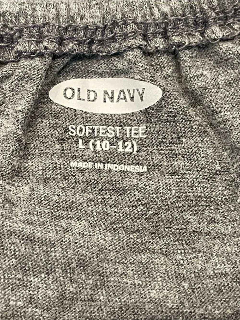 Old Navy Girls’ Heather Gray Flutter Sleeve Scoop-Neck Softest Tee Size L 10-12